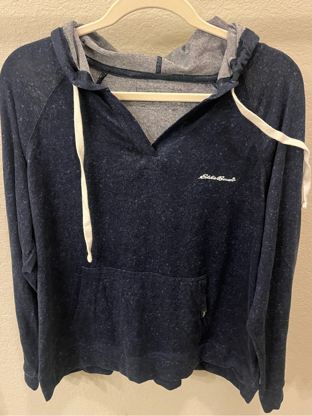 Eddie Bauer Dark Navy Hooded pullover size XL